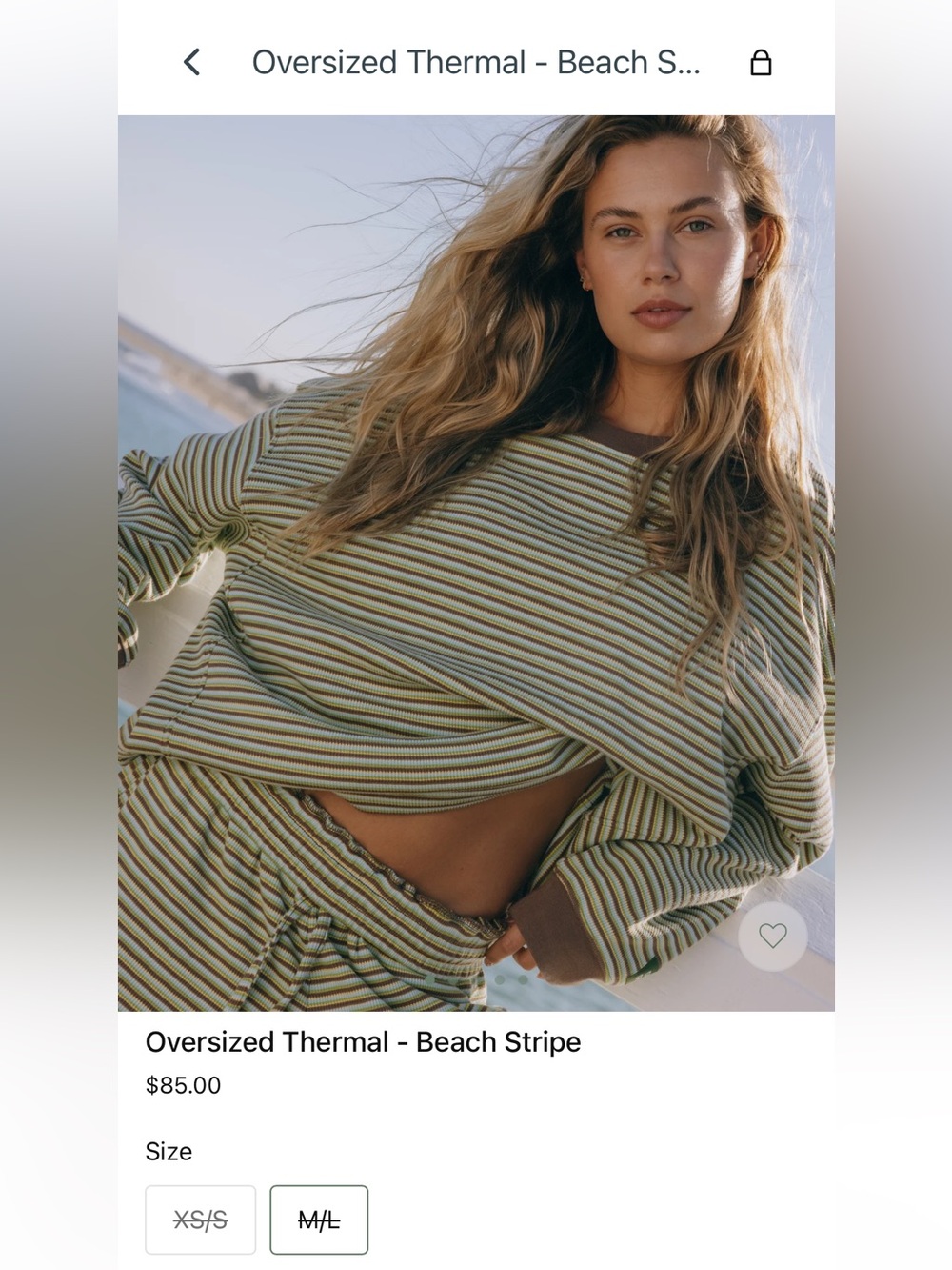 Daily Drills Thermal Set Beach Stripe